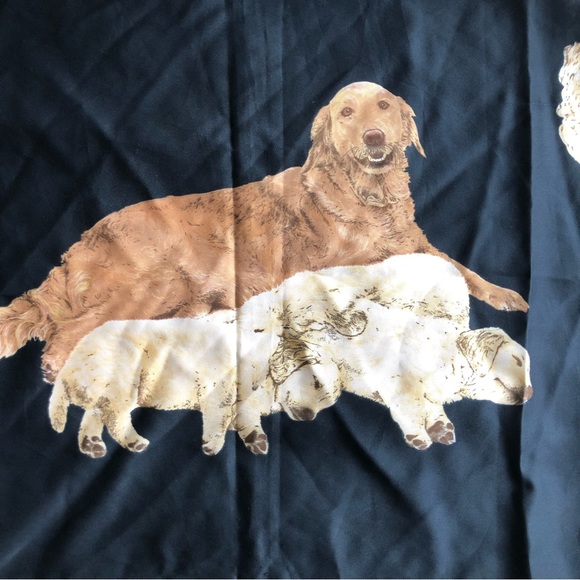 VNTG SYMPHONY Scarf “My Dogs Play with Puppies”-Italy 34x34” - Picture 3 of 12